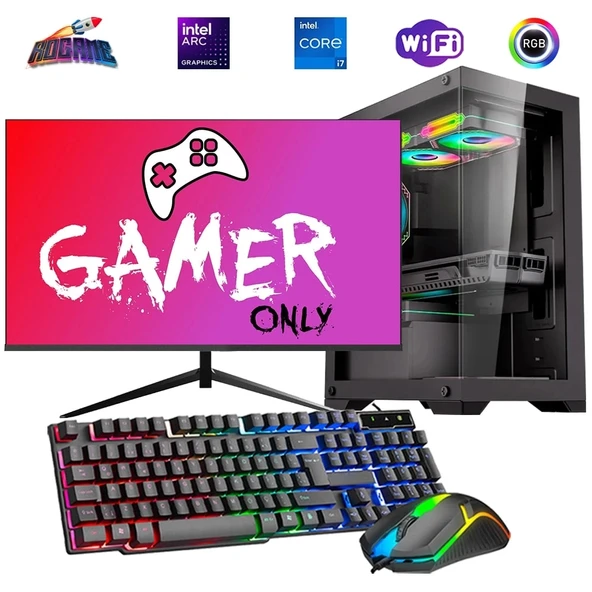 İ7 12700F 16GB DDR4 512GB m2 12GB ARC B580 27" 165Hz Monitörlü Oyun Bilgisayarı ürün görseli