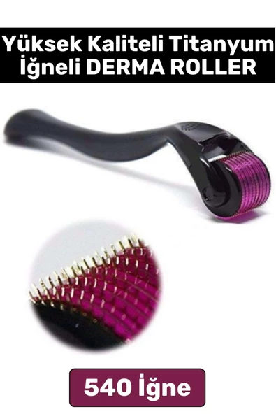 Yüksek Kaliteli 0.5 Mm 540 Titanyum İğneli Cilt Yenileyici Pürüzsüz Cilt Bakım Aleti Derma Roller