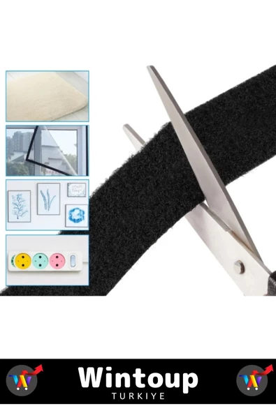 Premium Yüksek Kaliteli İz Bırakmaz Süper Güçlü Çok Amaçlı Cırt Cırtlı Sihirli Bant 2 Metre 1 Adet - 3