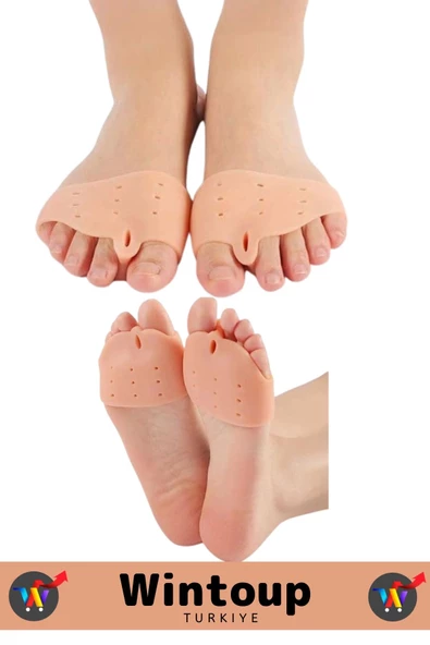 Premium Bunyon Ayak Baş Parmak Kemik Koruyucu Silikon Makaralı Ayak Parmak Ayırıcı Düzeltici 1 Çift - 3