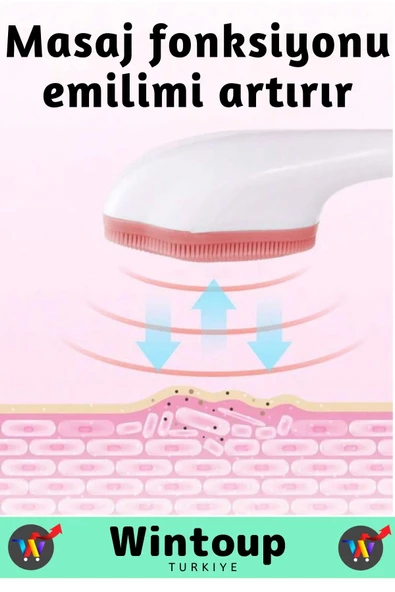 Özel Ergonomik Saplı Masaj Etkili Sevimli Tasarım Cilt Bakım Yüz Makyaj Temizleme Peeling Fırçası - 4