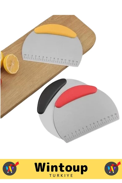Premium Yüksek Kaliteli Paslanmaz Çelik Ölçü Çizelgeli Hamur Kesme Şekillendirme Spatulası - 3