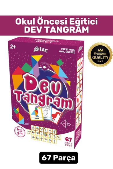 Preschool Eğitici Öğretici Zeka Görsel Algı Geliştirici Okul Öncesi Eğlenceli-DEV TANGRAM