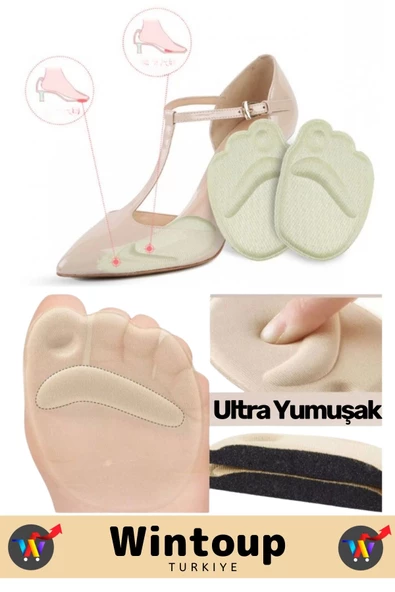Yüksek Kaliteli Gündelik Kullanım Bunyon Yumuşak Pamuklu Ultra Esnek Sünger Ayakkabı Pedi 4 Çift - 4