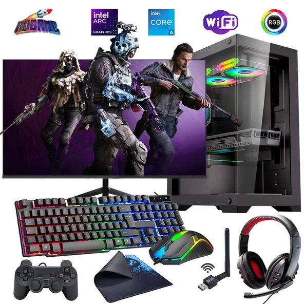 i5 13400F 32GB DDR4 1TB M2 12GB ARC B580 24" Monitörlü Oyun Bilgisayarı (Gaming SET) ürün görseli
