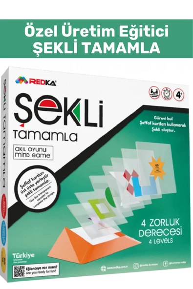 Özel Seri Görsel Algı Odaklanma Problem Çözme Becerisi Geliştirici Eğlenceli ŞEKLİ TAMAMLA Oyunu - 1