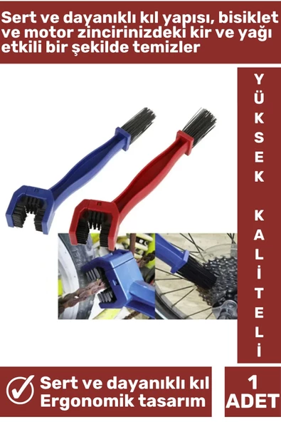 Özel Seri Yüksek Kaliteli Ergonomik Sert Dayanıklı Kıl Bisiklet Motosiklet Zinciri Temizleme Fırçası - 2
