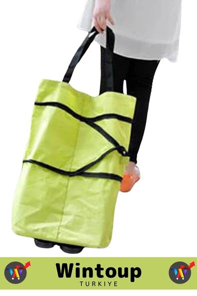 Premium Seri Yüksek Kaliteli Kompakt Katlanabilir Omuz Çantası Tasarımlı Su Geçirmez Pazar Arabası - 4