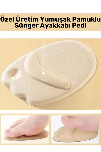 Yüksek Kaliteli Gündelik Kullanım Bunyon Yumuşak Pamuklu Ultra Esnek Sünger Ayakkabı Pedi 3 Çift