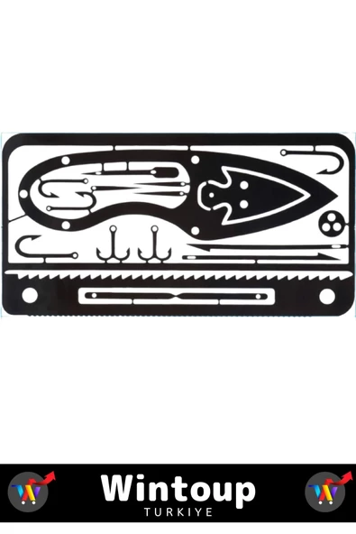 Premium Kompakt Cep Boy Tasarım Yüksek Kaliteli Çelik Çok Fonksiyonlu Hayatta Kalma Balıkçı Kiti - 4