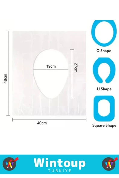 Premium Kompakt Çanta Boy Hijyenik Tam Kaplama Tek Kullanımlık Tuvalet Klozet Kapak Poşeti 50 Adet - 5