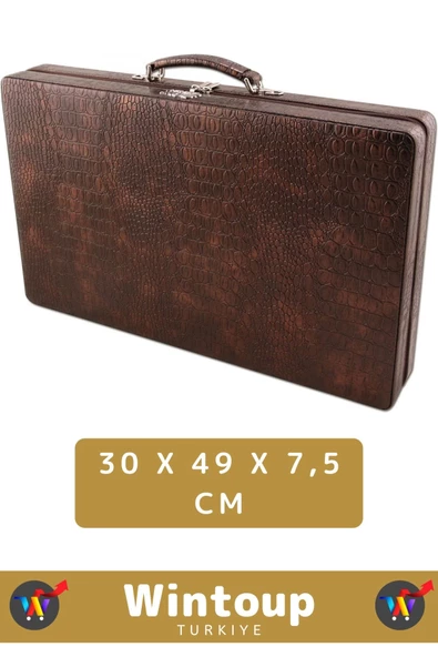 Premium Yüksek Kaliteli Tam Suni Deri Kaplama Fermuarlı Çantalı Akrilik Pullu Büyük Boy Tavla Takımı - 4