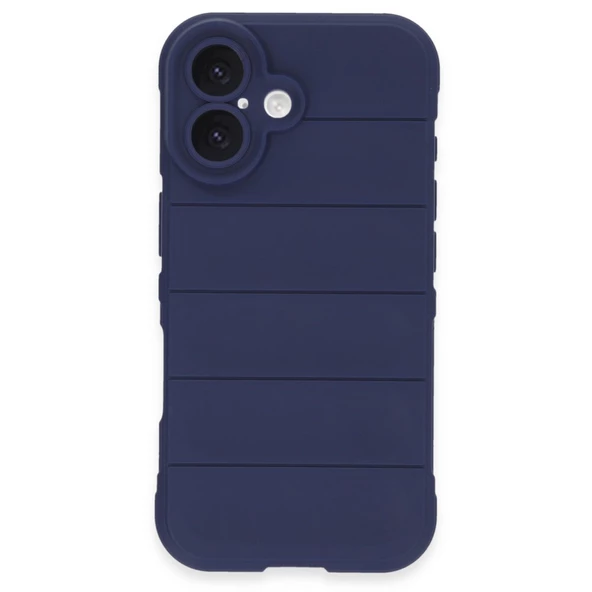 Apple iPhone 16 Kılıf Elde Tutma Kolaylıkla Kaydırmaz Kenar Line Dizayn Optietnik Kapak - Resim 3