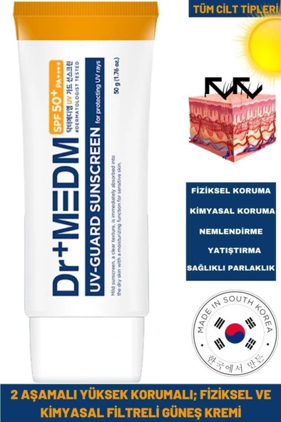 Dermal Dr+medm UV SPF50+Guard Sunscreen 50 ml Güneş Kremi - 2