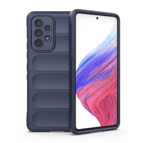 Samsung Galaxy A73 5G Kılıf Elde Tutma Kolaylıkla Kaydırmaz Kenar Line Dizayn Optietnik Kapak - Resim 4