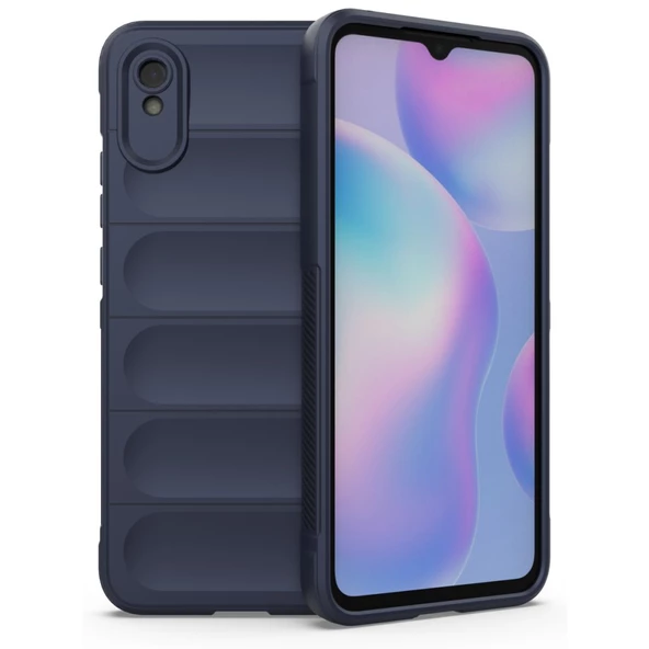 Xiaomi Redmi 9A Kılıf Elde Tutma Kolaylıkla Kaydırmaz Kenar Line Dizayn Optietnik Kapak - 6