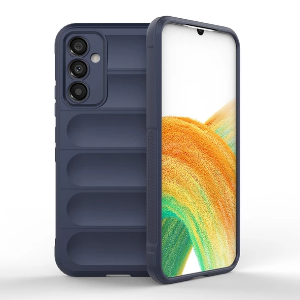 Samsung Galaxy M34 5G Kılıf Elde Tutma Kolaylıkla Kaydırmaz Kenar Line Dizayn Optietnik Kapak - 5