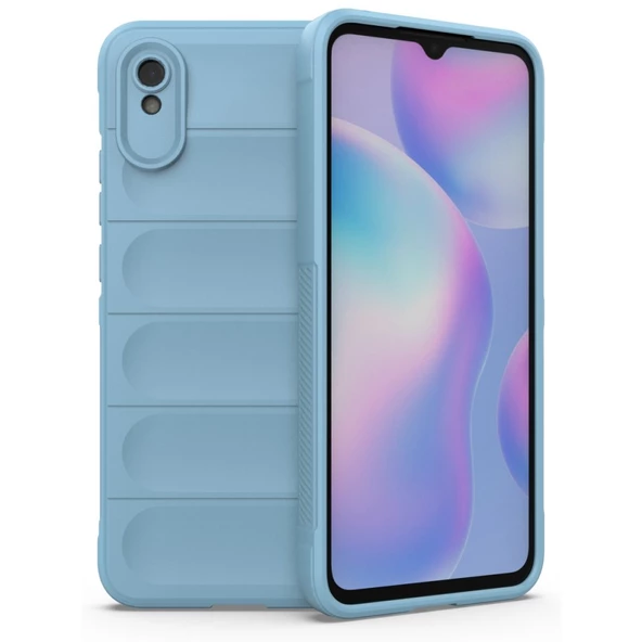Xiaomi Redmi 9A Kılıf Elde Tutma Kolaylıkla Kaydırmaz Kenar Line Dizayn Optietnik Kapak - 8