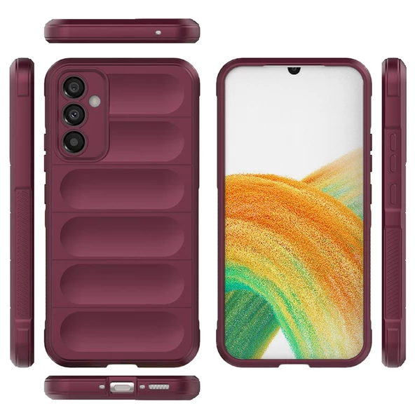 Samsung Galaxy M34 5G Kılıf Elde Tutma Kolaylıkla Kaydırmaz Kenar Line Dizayn Optietnik Kapak