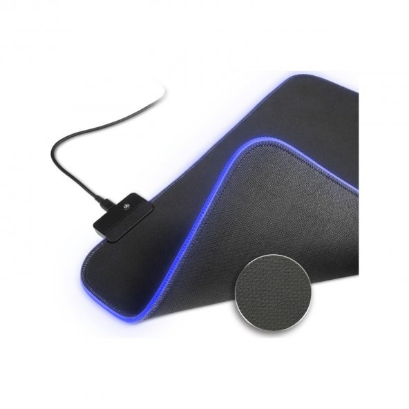 RGB Siyah Oyuncu Mousepad Işıklı 70*30 Mouse Pad - 2