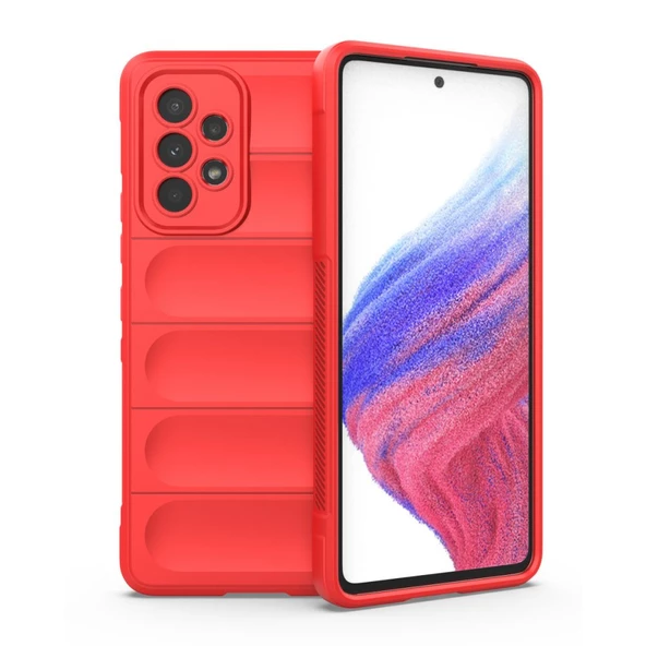 Samsung Galaxy A73 5G Kılıf Elde Tutma Kolaylıkla Kaydırmaz Kenar Line Dizayn Optietnik Kapak - Resim 7