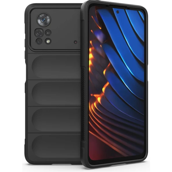 Xiaomi Poco X4 Pro 5G Kılıf Elde Tutma Kolaylıkla Kaydırmaz Kenar Line Dizayn Optietnik Kapak - Resim 7