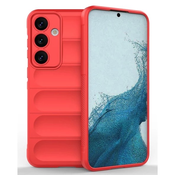 Samsung Galaxy S24 FE Kılıf Elde Tutma Kolaylıkla Kaydırmaz Kenar Line Dizayn Optietnik Kapak