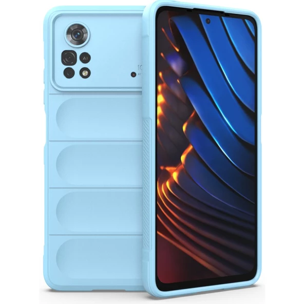 Xiaomi Poco X4 Pro 5G Kılıf Elde Tutma Kolaylıkla Kaydırmaz Kenar Line Dizayn Optietnik Kapak - Resim 8