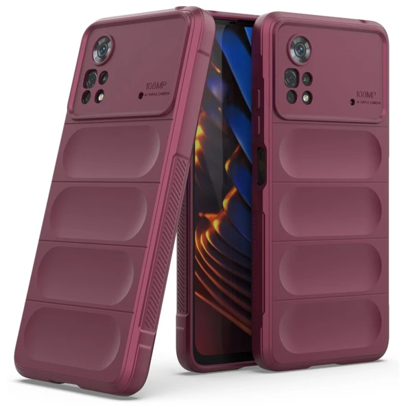 Xiaomi Poco X4 Pro 5G Kılıf Elde Tutma Kolaylıkla Kaydırmaz Kenar Line Dizayn Optietnik Kapak - Resim 9