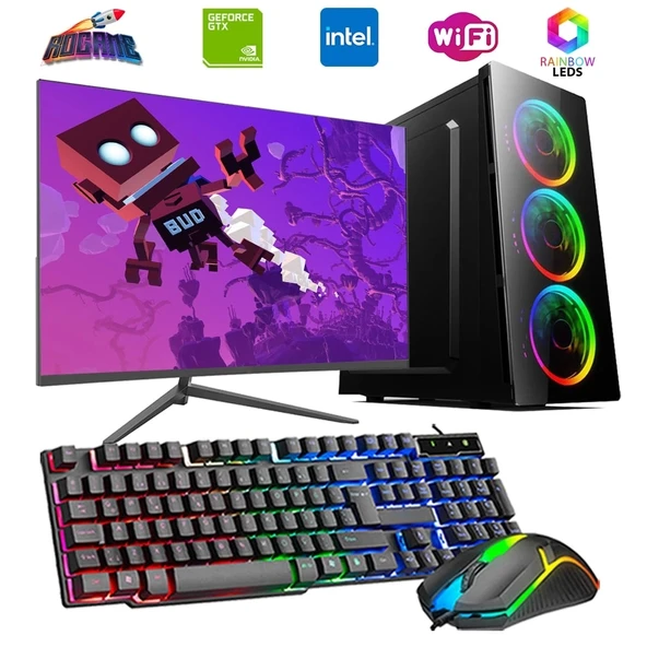 iNTEL i5 3N 8GB Ram 480GB SSD 4GB GT740 24" Monitörlü Oyun Bilgisayarı