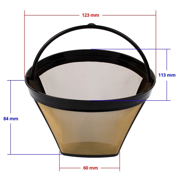 Kahve Makinesi Yıkanabilir Gold Filtre - 6