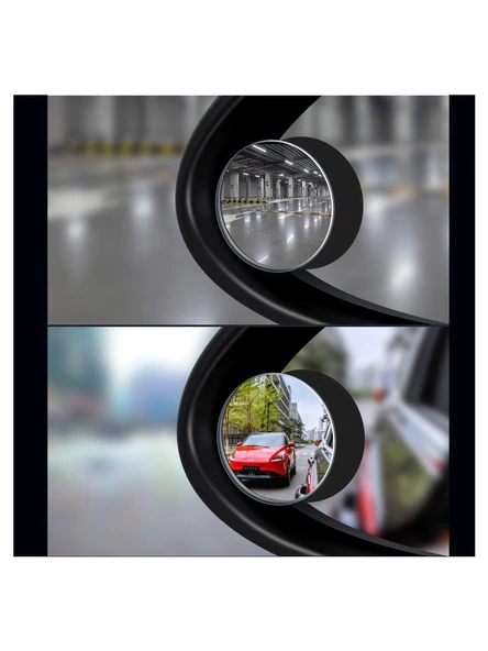 2 Adet Kör Nokta Aynası 360 Derece Ayarlanabilir Çerçevesiz Cam Ultra Ince Oto Ayna - 8