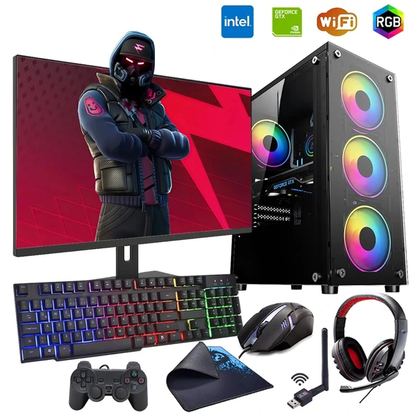 iNTEL i5 3N 8GB Ram 480GB SSD 4GB GTX1050TI 24" Monitörlü Oyun Bilgisayarı (Gaming SET) ürün görseli