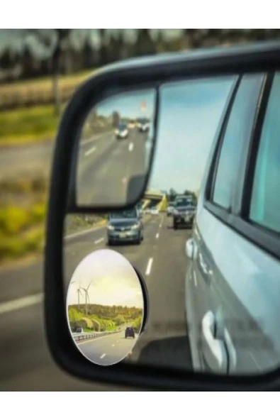 2 Adet Kör Nokta Aynası 360 Derece Ayarlanabilir Çerçevesiz Cam Ultra Ince Oto Ayna - 7
