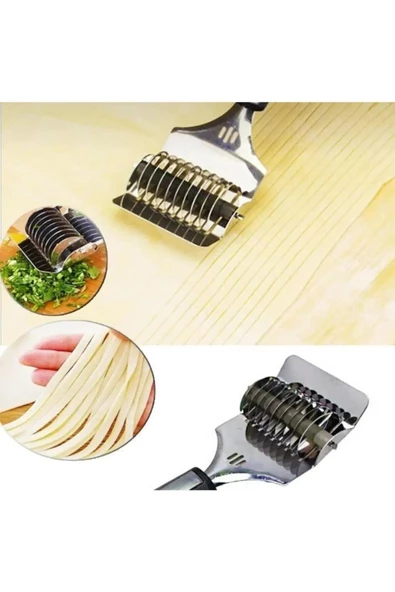 Periboia Paslanmaz Çoklu Dilimleyici Pratik Hamur Makarna Erişte Kesici – Maydanoz Soğan Sarımsak Doğrayıcı - 2
