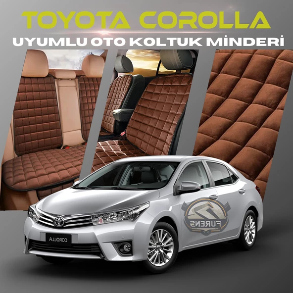 Toyota Corolla Kahverengi Renk Tay Tüyü Cepli & Terletmez Sırtlı Oto Koltuk Minder Seti - Koltuk Koruma Kılıfı (ÖN & ARKA TAM SET) ürün görseli 1
