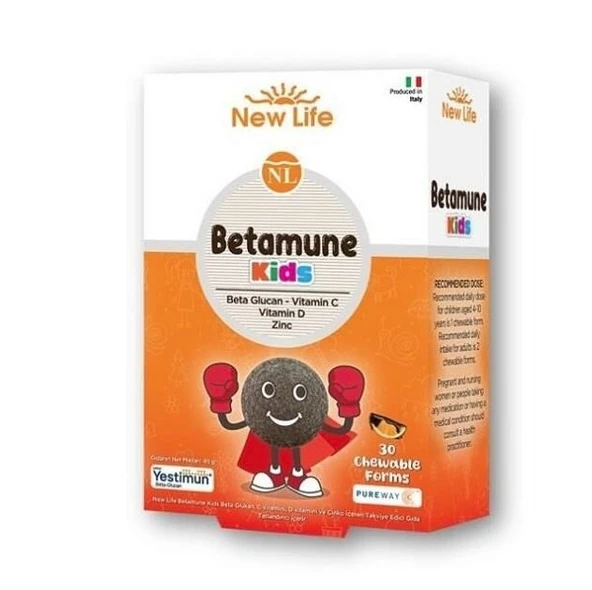 New Life Betamune Kids 30 Çiğneme Tableti - 1