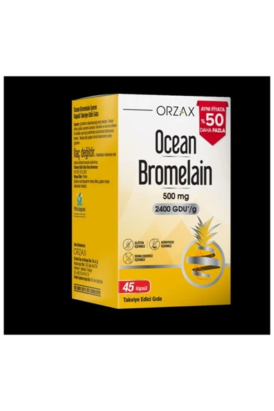 Ocean Bromelain 500 mg 45 Kapsül ürün görseli