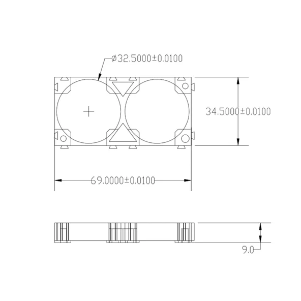 32650, 32700 ve Lifepo4 Şarjlı Piller İçin 2li Tutucu ve Birleştirici Battery Holder - 3