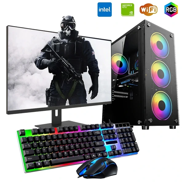 iNTEL i5 4N 16GB Ram 1TB SSD 4GB GT740 24" Monitörlü Oyun Bilgisayarı ürün görseli