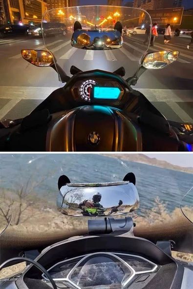 Periboia Motosiklet İçin Islanmaya Dayanıklı Geniş Açı ve Kör Nokta Aynası Vizörü - 3