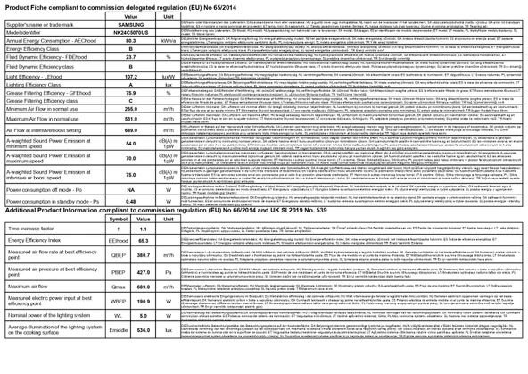 Samsung NK24C5070US/UR 60 cm Inox Cam Duvar Tipi Ankastre Davlumbaz - Resim 4