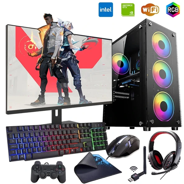 iNTEL i5 3N 8GB Ram 480GB SSD 4GB GT740 24" Monitörlü Oyun Bilgisayarı (Gaming SET) ürün görseli