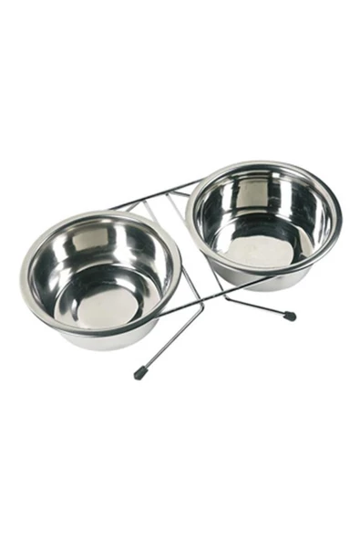 Ikili Çelik Mama Kabı 11 cm - 2