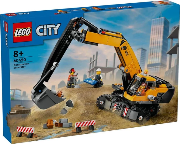 Lego City Sarı İnşaat Ekskavatörü 60420