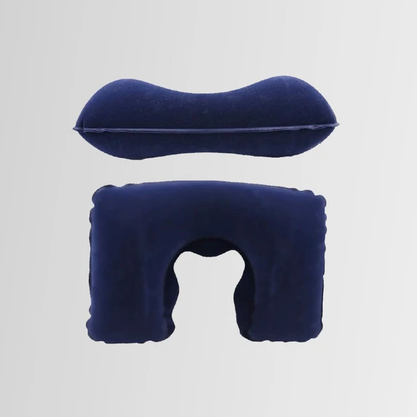 Nurgaz NG-SY-001 Şişme Boyun Tipi Kamp Yastık Seyahat Yastığı - Resim 3