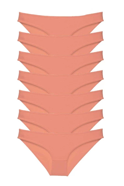 7 adet Süper Eko Set Likralı Kadın Slip Külot Pudra ürün görseli