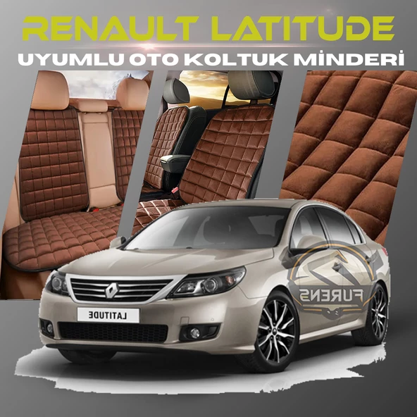 Renault Latitude Kahverengi Renk Tay Tüyü Cepli & Terletmez Sırtlı Oto Koltuk Minder Seti - Koltuk Koruma Kılıfı (ÖN & ARKA TAM SET) ürün görseli 1