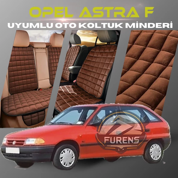 Opel Astra F Kahverengi Renk Tay Tüyü Cepli & Terletmez Sırtlı Oto Koltuk Minder Seti - Koltuk Koruma Kılıfı (ÖN & ARKA TAM SET) ürün görseli 1