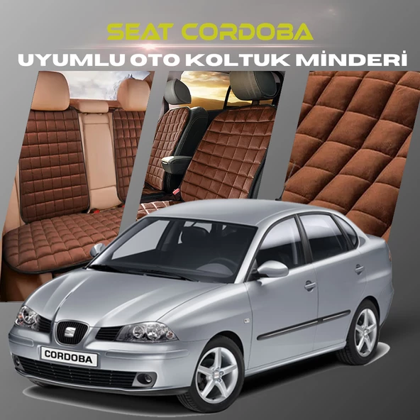 Seat Cordoba Kahverengi Renk Tay Tüyü Cepli & Terletmez Sırtlı Oto Koltuk Minder Seti - Koltuk Koruma Kılıfı (ÖN & ARKA TAM SET) ürün görseli 1